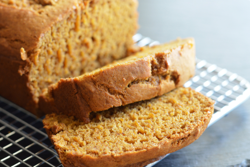 Slices of Vegan Pumpkin Bread Recipe