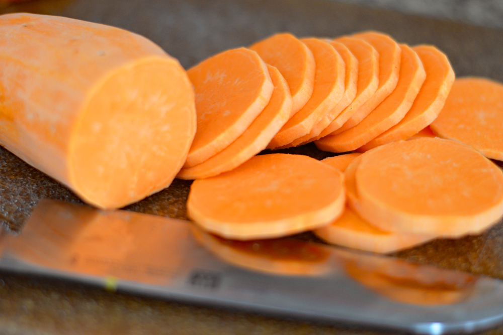 Sliced Sweet Potatoes for Classic Candied Sweet Potatoes Recipe