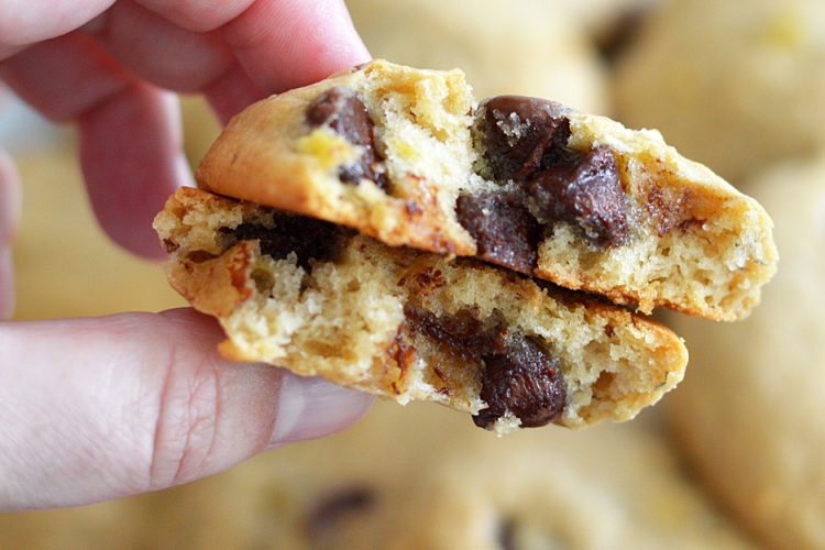 Soft Banana Chocolate Chip Cookies