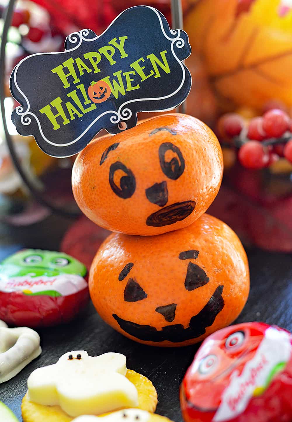 Pumpkin close up for Choose Mini Babybel® at Target for a fun Halloween Treat!