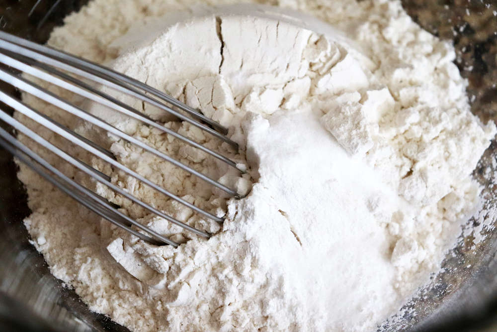 Whisking together the dry ingredients