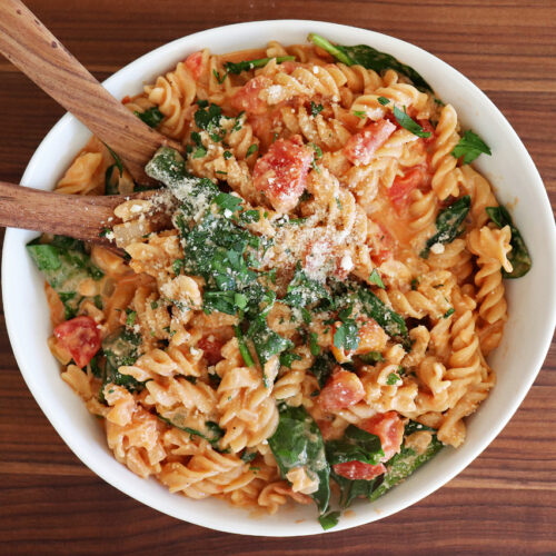 Gluten Free Rotini In A Tomato Cream Sauce Theveglife