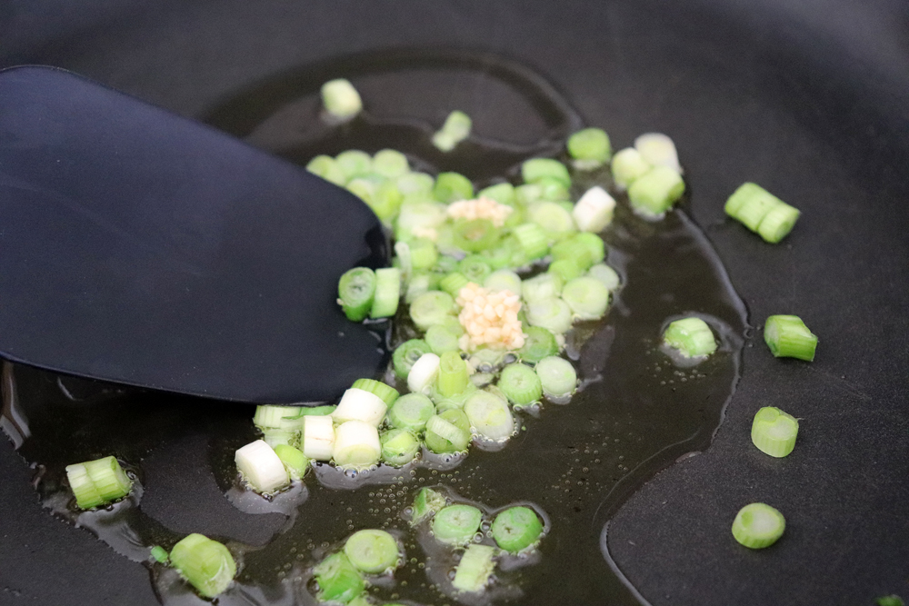 Scallions and garlic