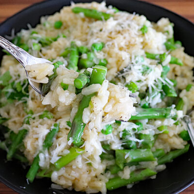 Spring Pea and Asparagus Risotto {Vegan/Vegetarian}
