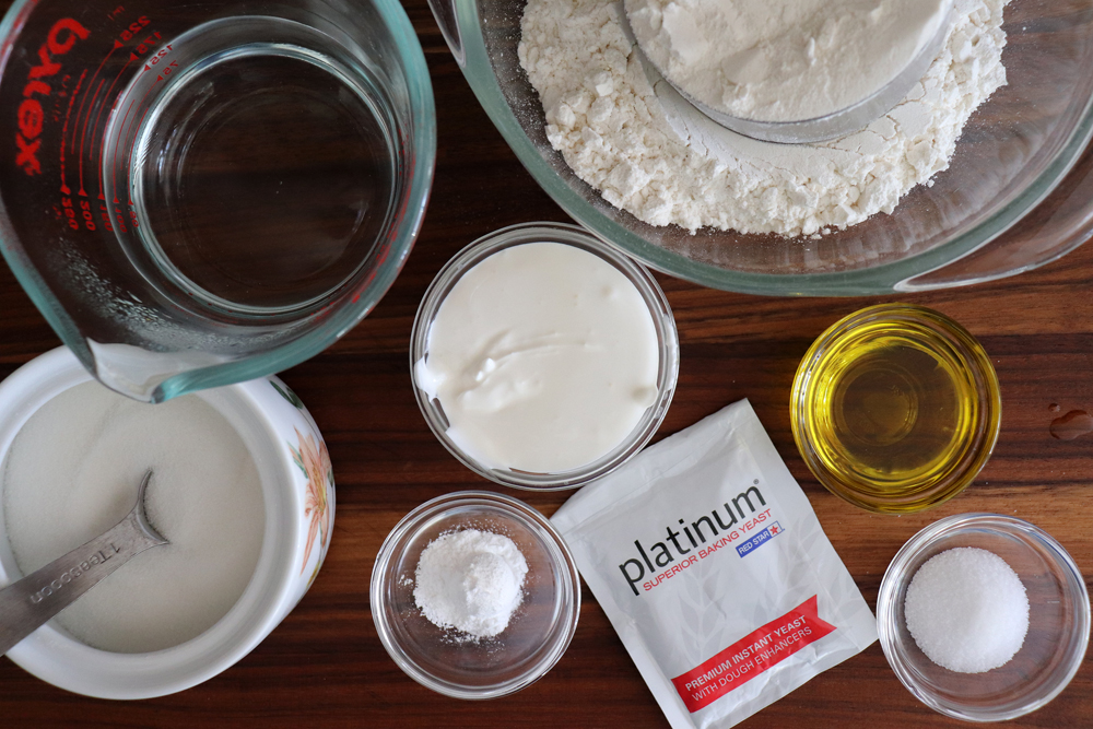 Ingredients for the Naan Bread