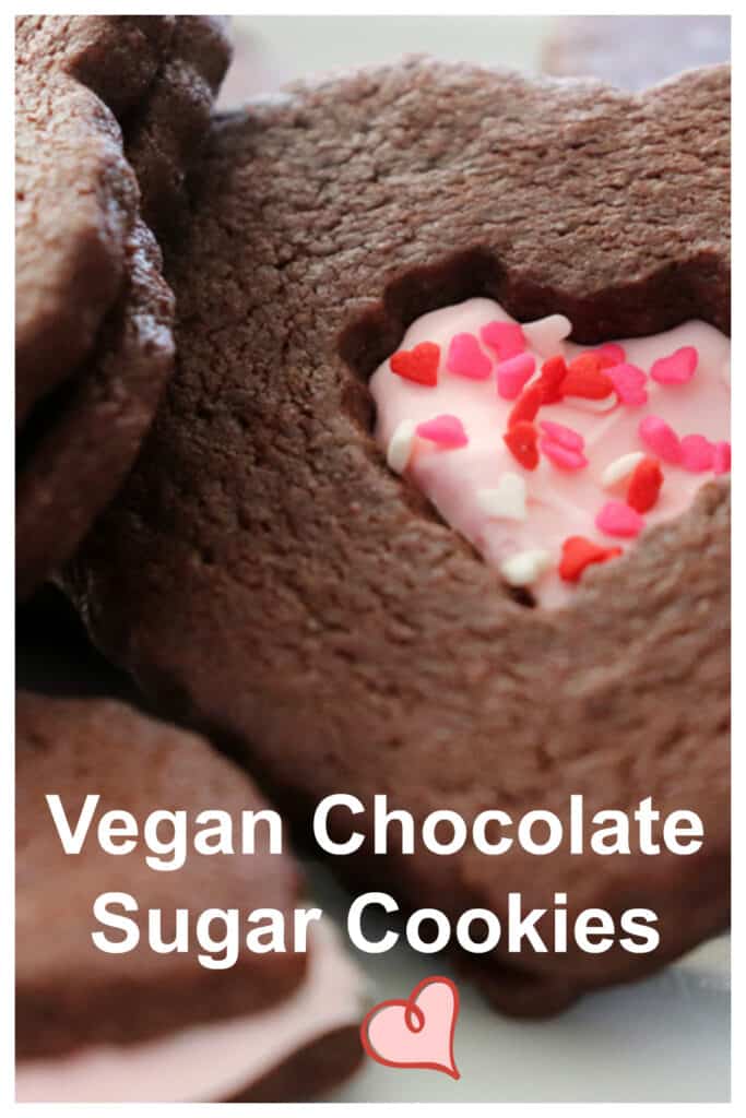 Vegan Chocolate Sugar Cookies PINTEREST image