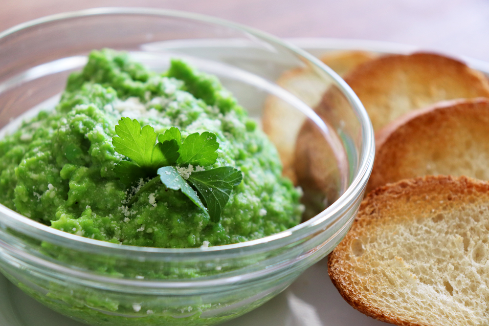 Pea Pesto Crostini Recipe Hero Shot