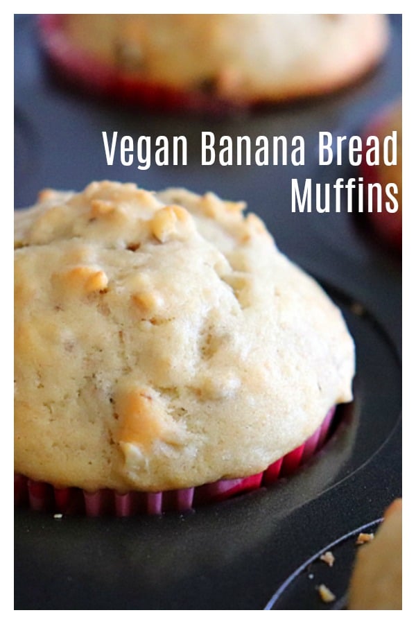 Pinterest Image for Vegan Banana Bread Muffins