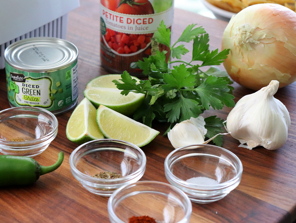 Ingredients for Easy Restaurant Style Blender Salsa