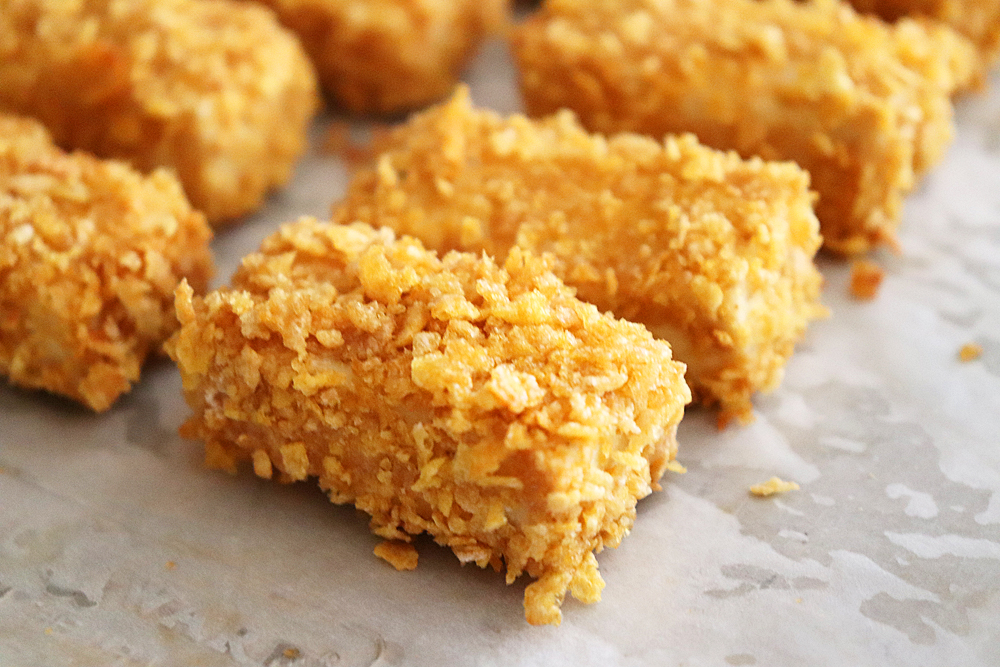 Breaded and Baked Tofu Nuggets