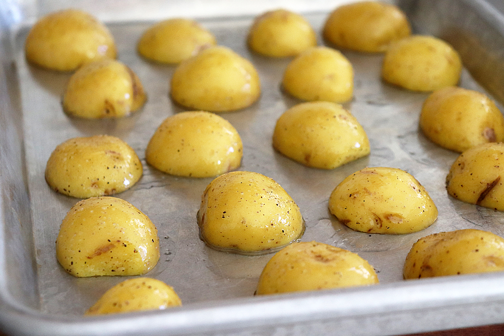 Potatoes on sheet pan