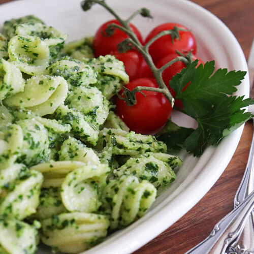 Vegan Parsley Pesto Pasta Recipe TheVegLife