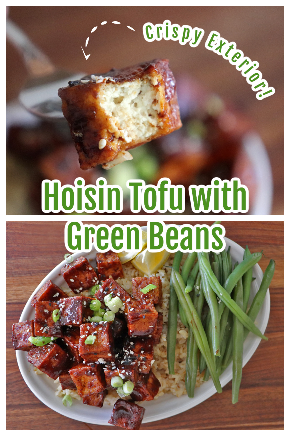 PIN for Crispy Hoisin Glazed Tofu with Green Beans