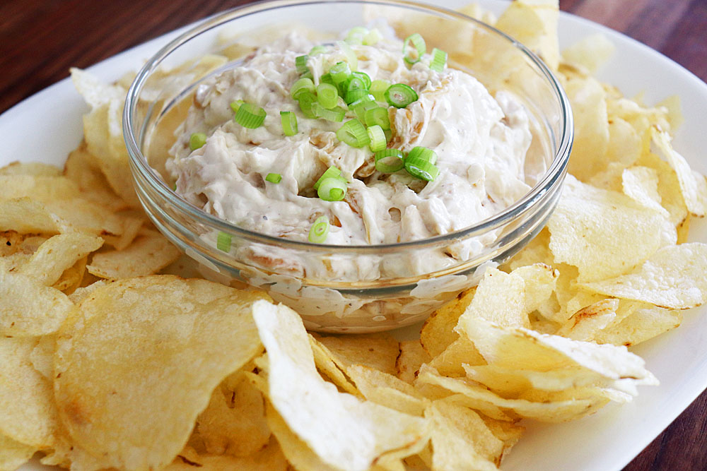 Vegan Caramelized French Onion Dip Hero