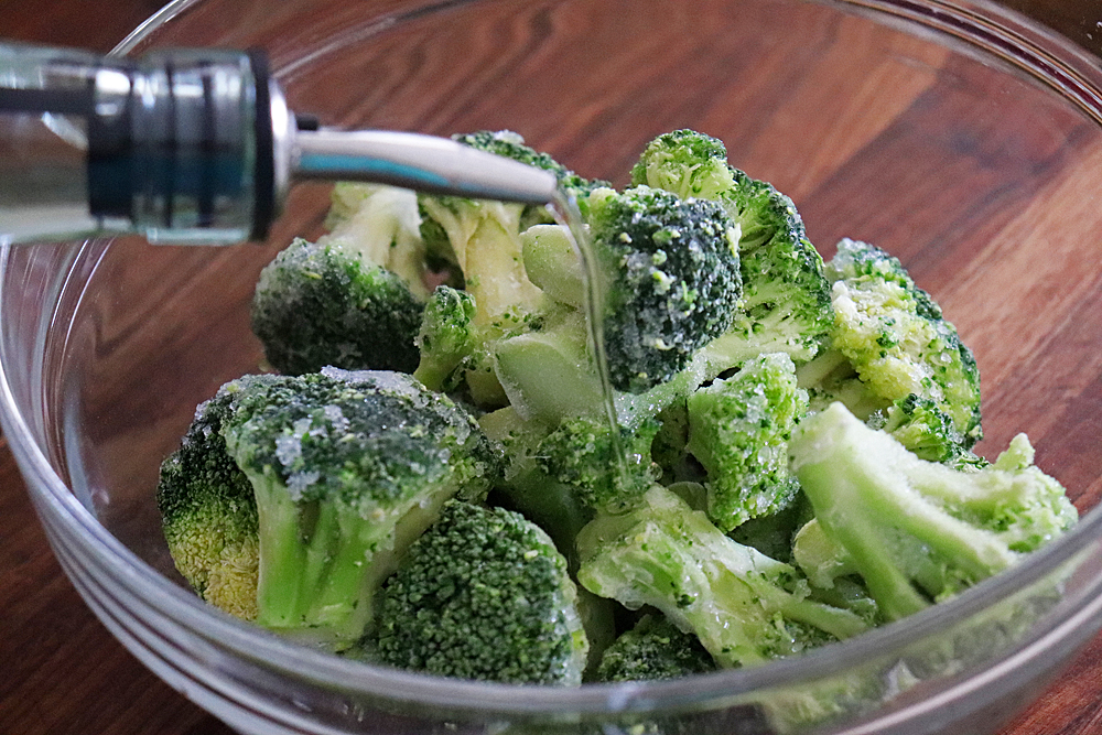 Adding Oil to Frozen Broccoli