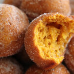 Vegan Pumpkin Spice Donut Holes Bite Shot