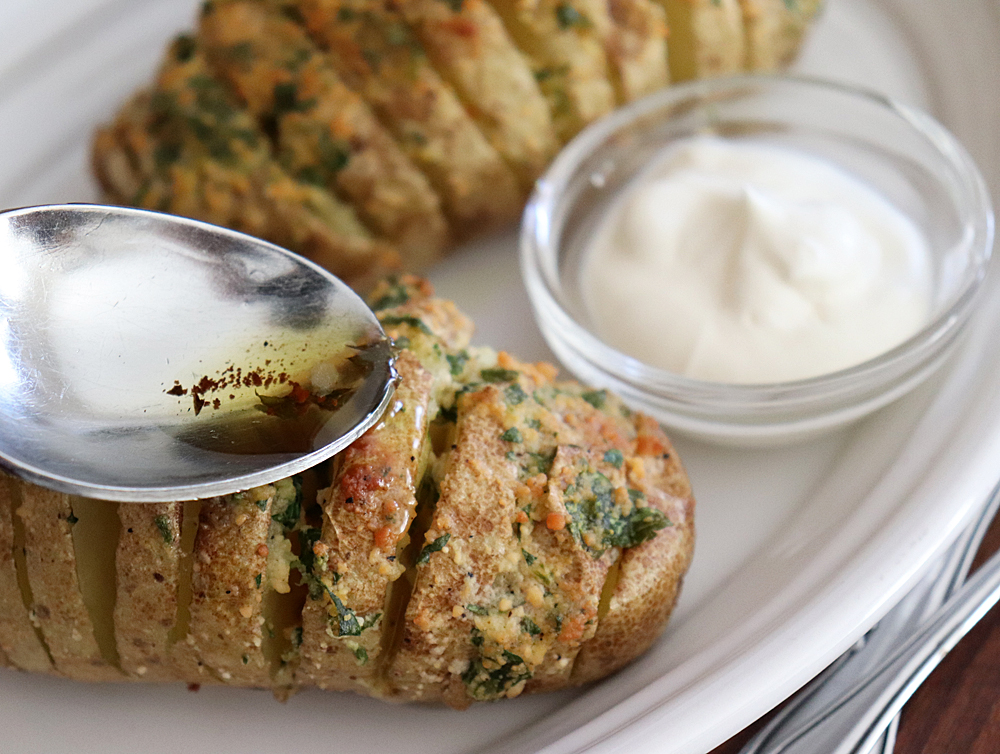 Spoon over browned butter