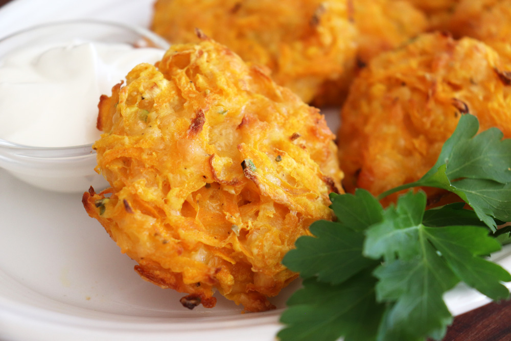 Close up Butternut Squash Fritters