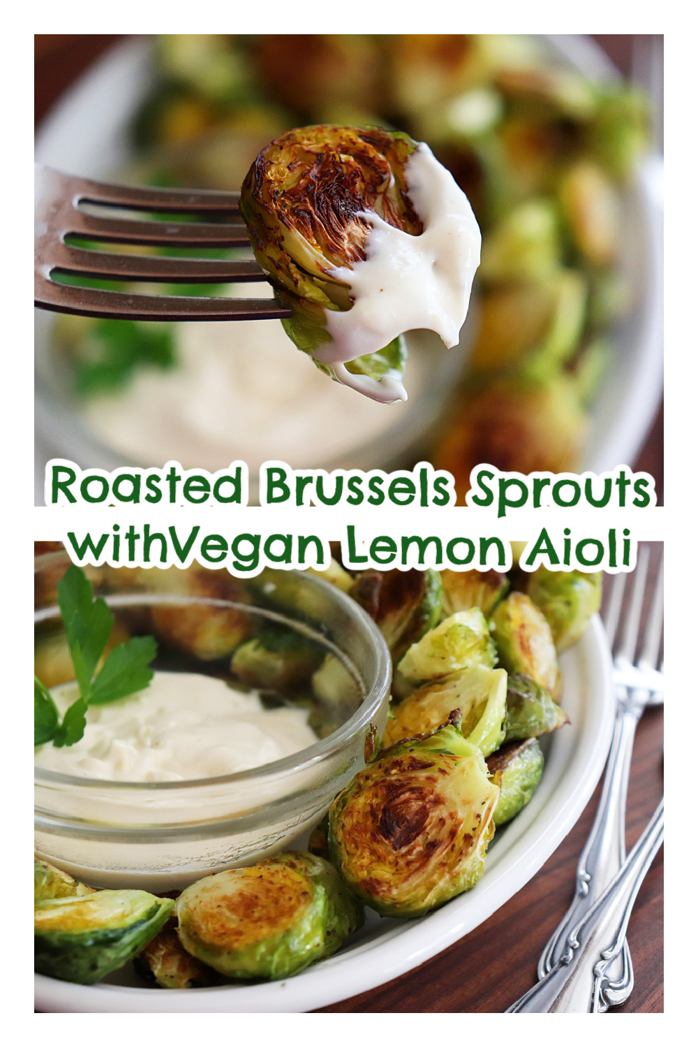 Pinterest Ad Pin for Roasted Brussels Sprouts