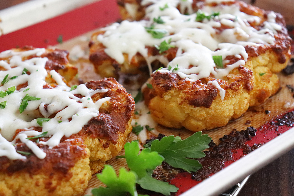 Easy Cheesy Cauliflower Steaks Recipe hero