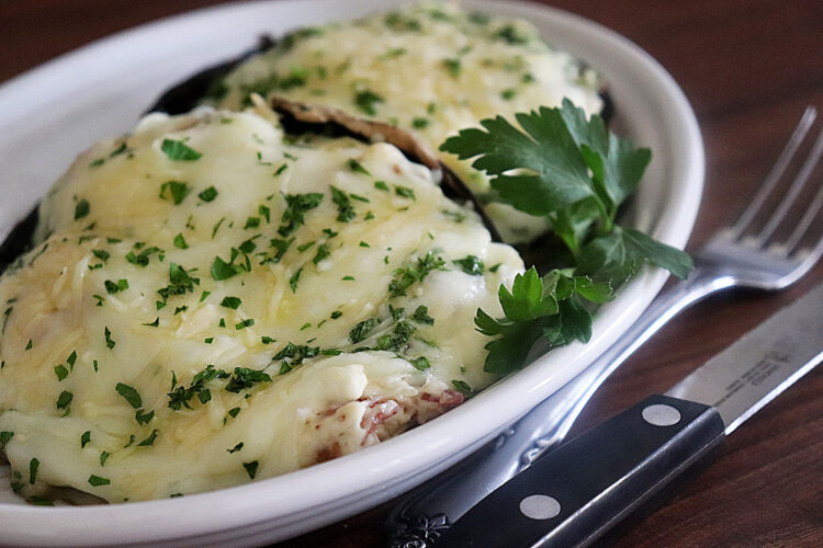 Portobello Mushroom Melts plated