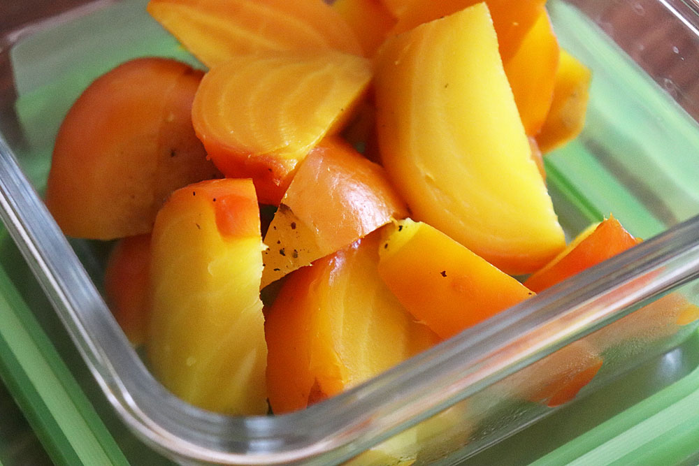 Food prep for How To Make Whole Roasted Golden Beets