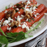 Roasted Carrots with Candied Walnuts and Goat Cheese