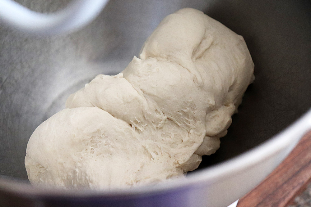Dough from the mixer