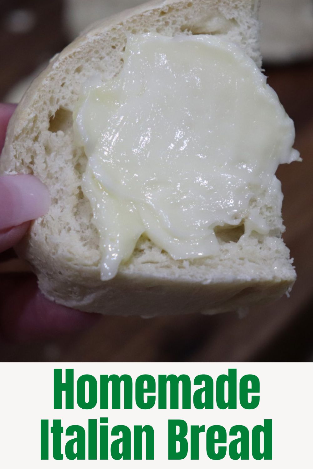 PIN for 5 Ingredient Homemade Italian Bread 
