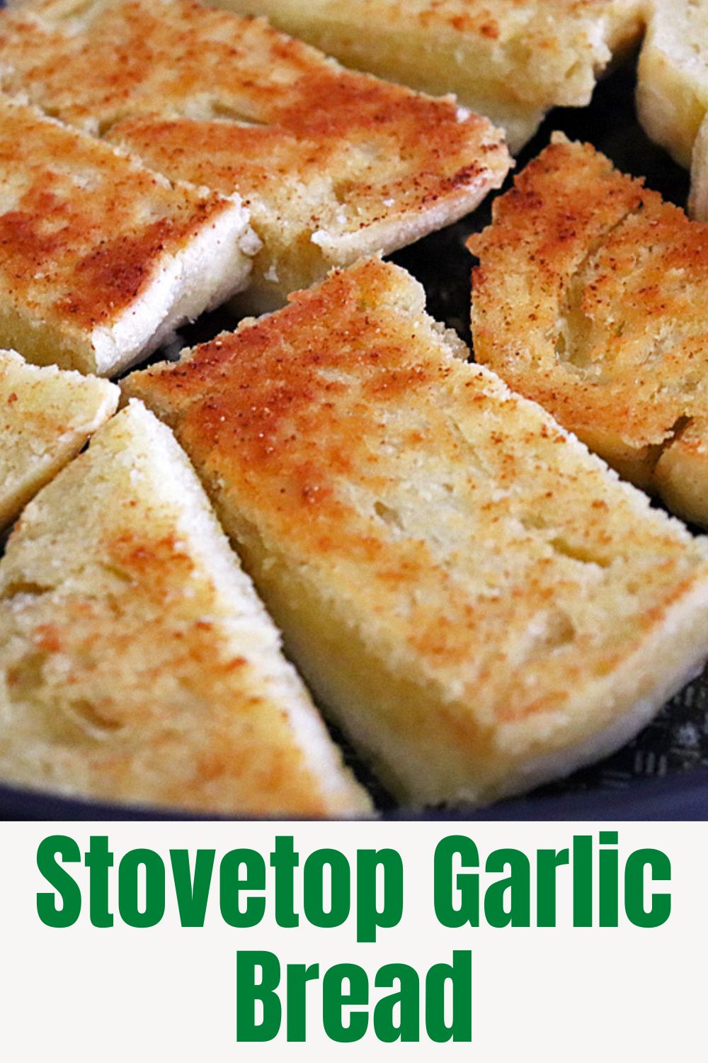 PIN for Katie's Stovetop Garlic Bread