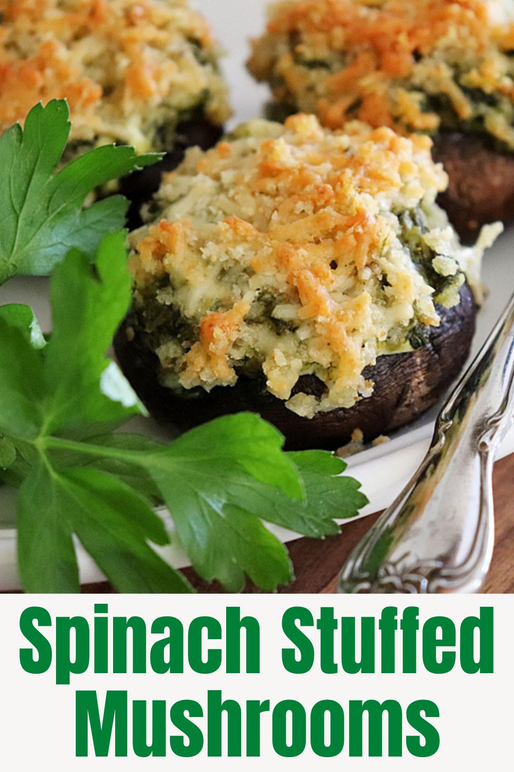 PIN Easy Spinach Stuffed Mushrooms Recipe
