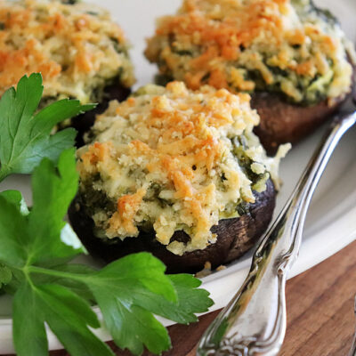 Easy Spinach Stuffed Mushrooms Recipe