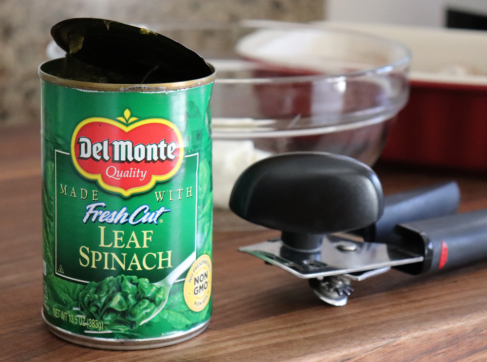 Canned spinach