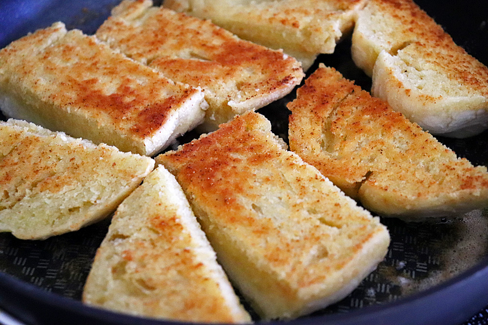 Toasted Katie's Stovetop Garlic Bread