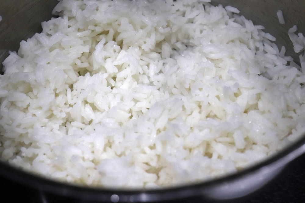 Prepare white rice