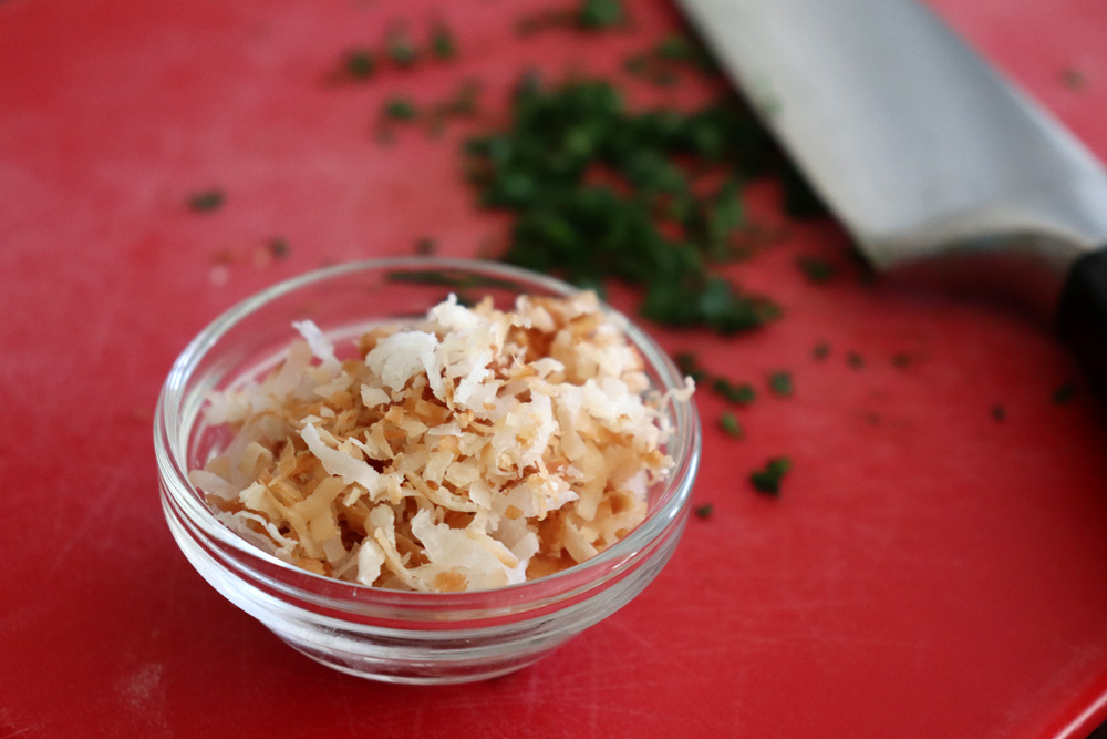 Coconut and parsley