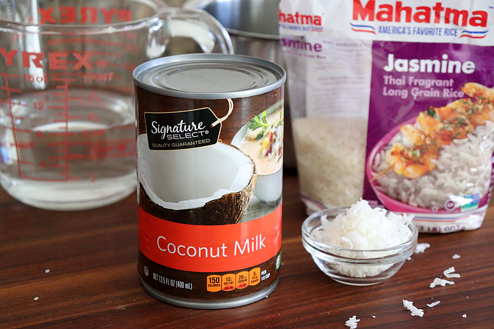 Ingredients for Easy Coconut Jasmine Rice Recipe