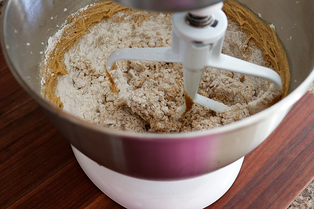 Mix in dry ingredients