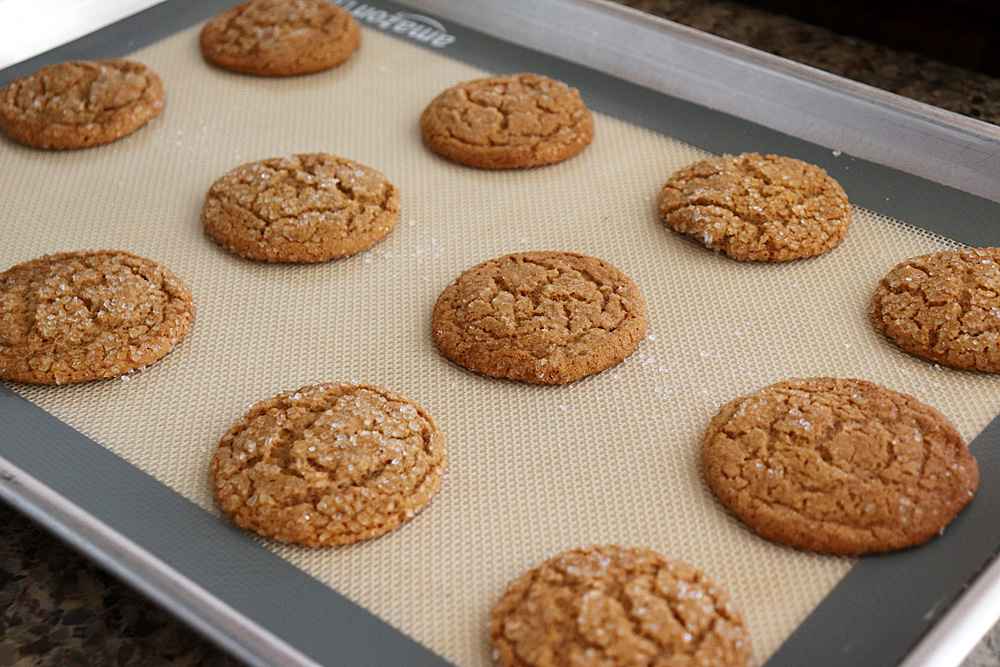 Baked Chewy Molasses Cookies Recipe