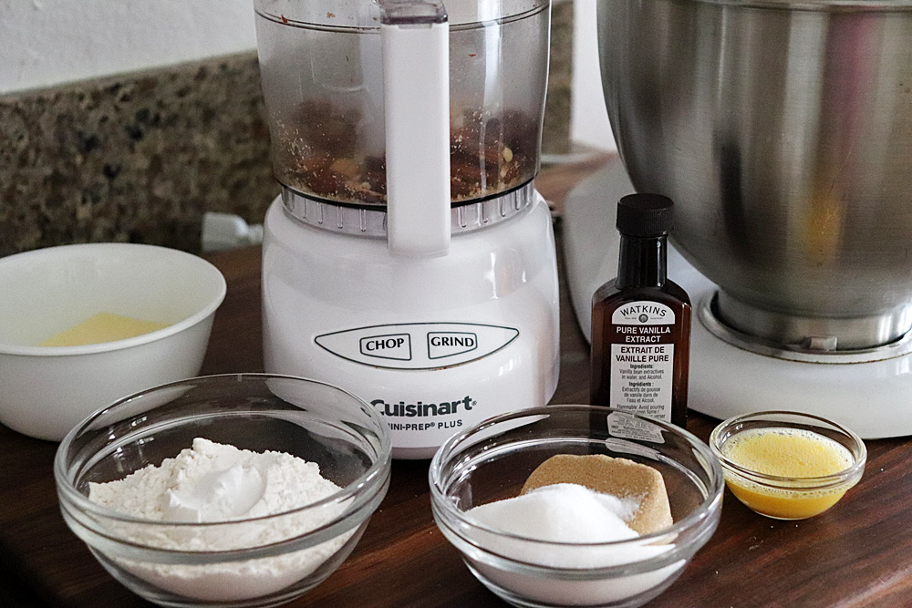 Ingredients for Thin and Crisp Almond Cookies