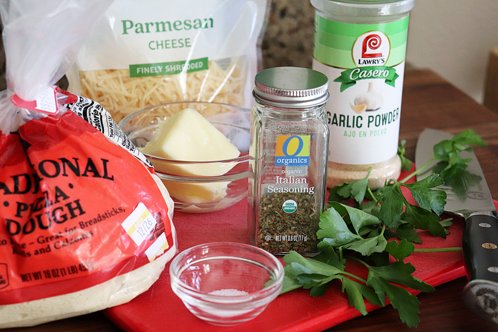 Ingredients for Easy Parmesan Bread Bites