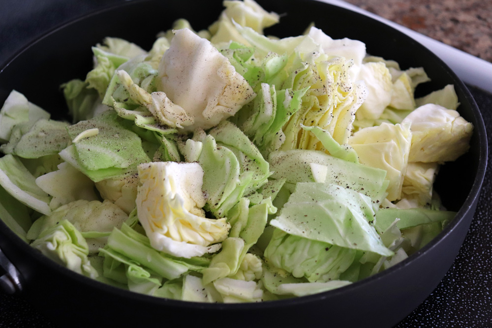 Season with salt and pepper