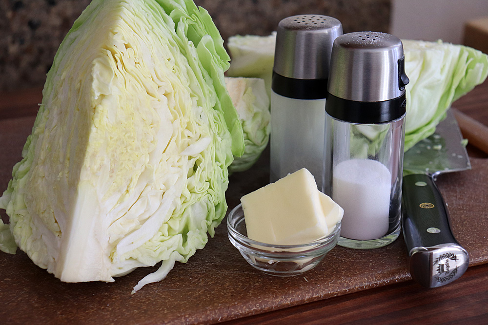 Ingredients for Easy Sauteed Cabbage Recipe